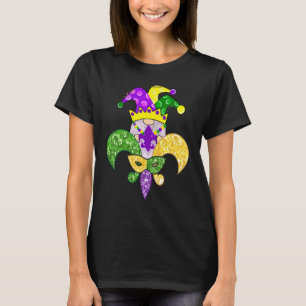 Gnome Mardi Gras Carnival Silhouette Fett Dienstag T-Shirt