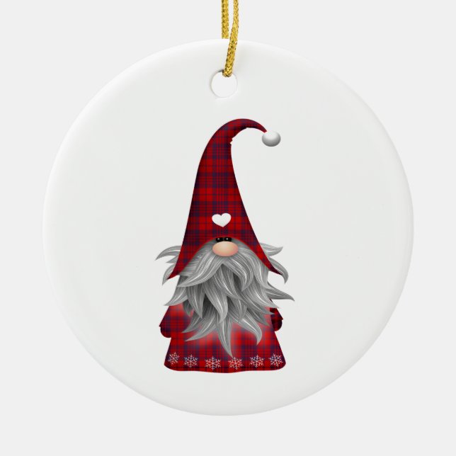 GNOME/MERRY CHRISTMAS AUF ANDERER SEITENS KERAMIK  KERAMIK ORNAMENT (Vorne)