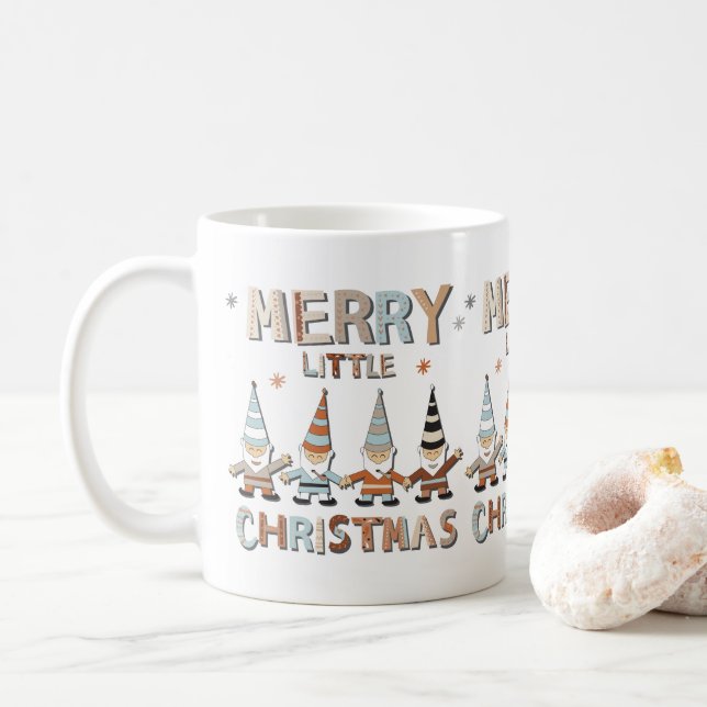 Gnome Merry Little Christmas Kaffeetasse (Mit Donut)