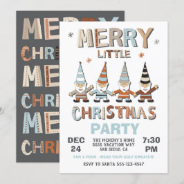 Gnome Merry Little Christmas Party Einladung