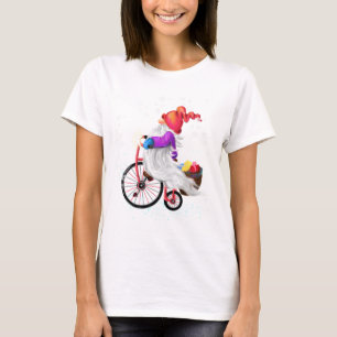 Gnome mit Bike und Geschenke Weihnachten T - Shirt