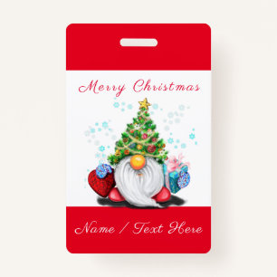 Gnome mit Geschenk Weihnachts-Individuelle Name-Ab Ausweis