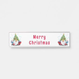 Gnome mit Geschenken Weihnachten Türschild