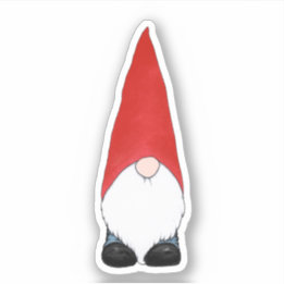 Gnome mit großem Red Hat Aufkleber