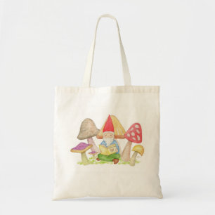 Gnome mit Pilz-Buchtasche Tragetasche