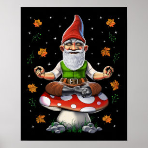 Gnome Mushroom-Meditation Poster