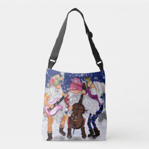 Gnome Music Band Christmas Crossbody Bag Tragetaschen Mit Langen Trägern