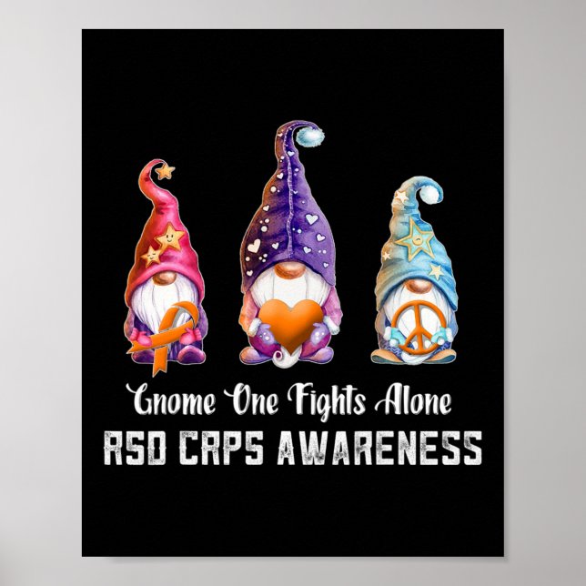 Gnome Niemand kämpft gegen RSD CRPS Sensibilisieru Poster (Vorne)
