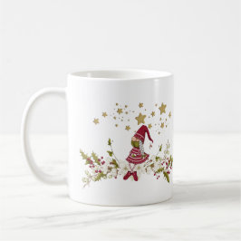 Gnome Nordic Red Green Gold Stars Kaffeetasse