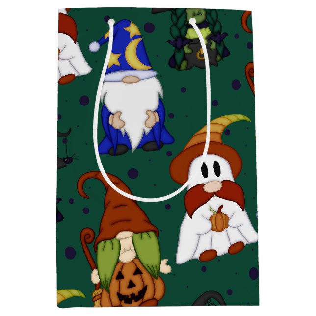 Gnome-o-Ween (Groß) Geschenktasche Mittlere Geschenktüte (Vorderseite)