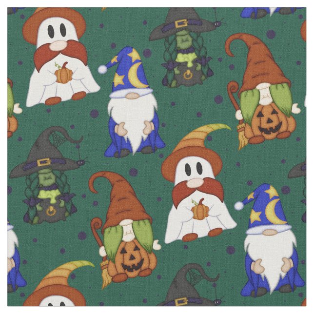 Gnome-o-Ween (kleiner) Stoff (Nahaufnahme)