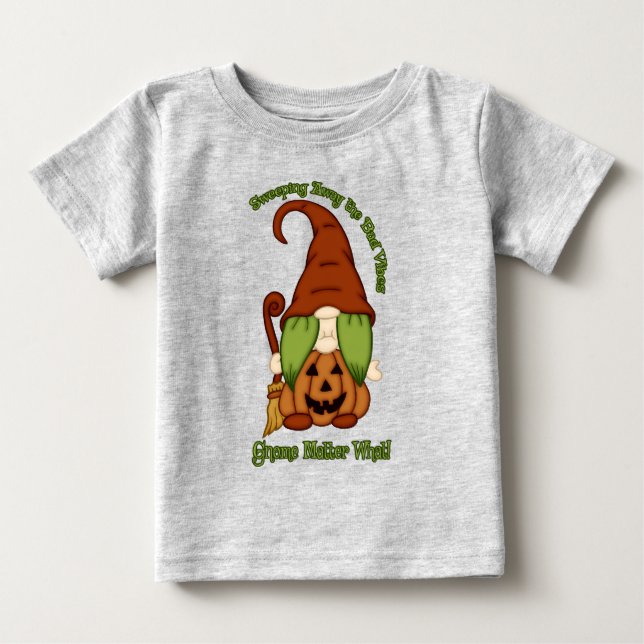 Gnome-O-Ween Kürbis-Hexen-Witze T-Shirts (Vorderseite)