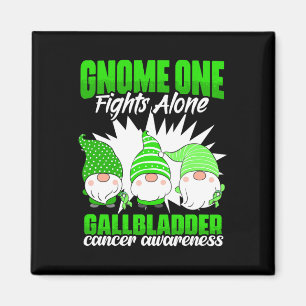 Gnome One Fights allein - Bile Duct Cancer Gallbla Magnet