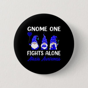 Gnome One kämpft allein Blue Ribbon Ataxie-Bewusst Button