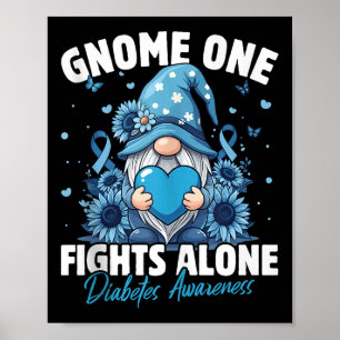 Gnome One kämpft allein Diabetes Awareness Tank To Poster