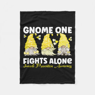 Gnome One kämpft allein Gelbe Präventionsaufklärun Fleecedecke