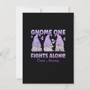 Gnome One Kämpft Allein Lavendel Kämpfe Den Krebs Einladung
