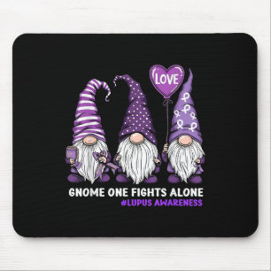 Gnome One kämpft allein Lupus Aufklärung Monat Pur Mousepad
