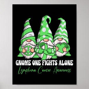 Gnome One kämpft allein Lymphom Krebs Bewusstsein Poster