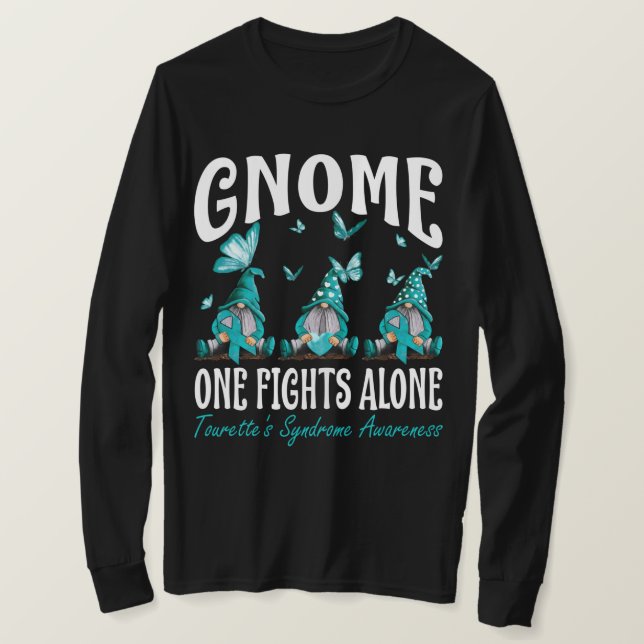 Gnome One kämpft allein mit Tourettes Syndrom Awar T-Shirt (Design vorne)