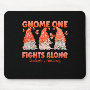 Gnome One kämpft allein Orange Leukämie Bewusstsei Mousepad