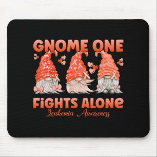 Gnome One kämpft allein Orange Leukämie Bewusstsei Mousepad