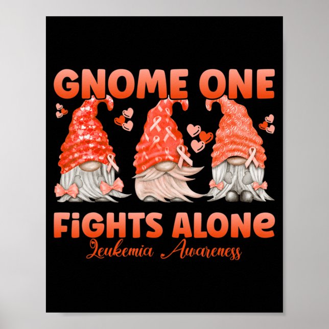 Gnome One kämpft allein Orange Leukämie Bewusstsei Poster (Vorne)
