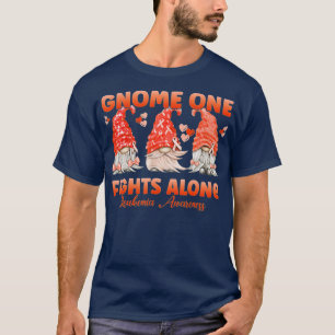 Gnome One kämpft allein Orange Leukämie Bewusstsei T-Shirt