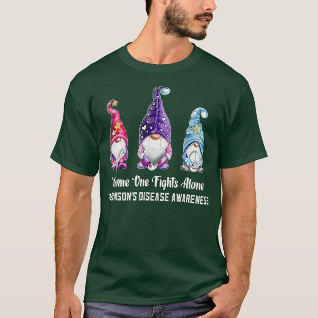 Gnome One kämpft allein Parkinson-Krankheit T-Shirt (Vorderseite)
