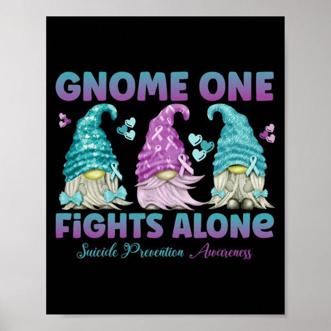 Gnome One kämpft allein Präventionsbewusstsein Poster (Vorne)