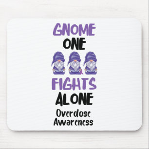 Gnome One kämpft allein Purple Ribbon Überdosis-Be Mousepad
