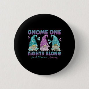 Gnome One kämpft allein Selbstmordpräventionsbewus Button