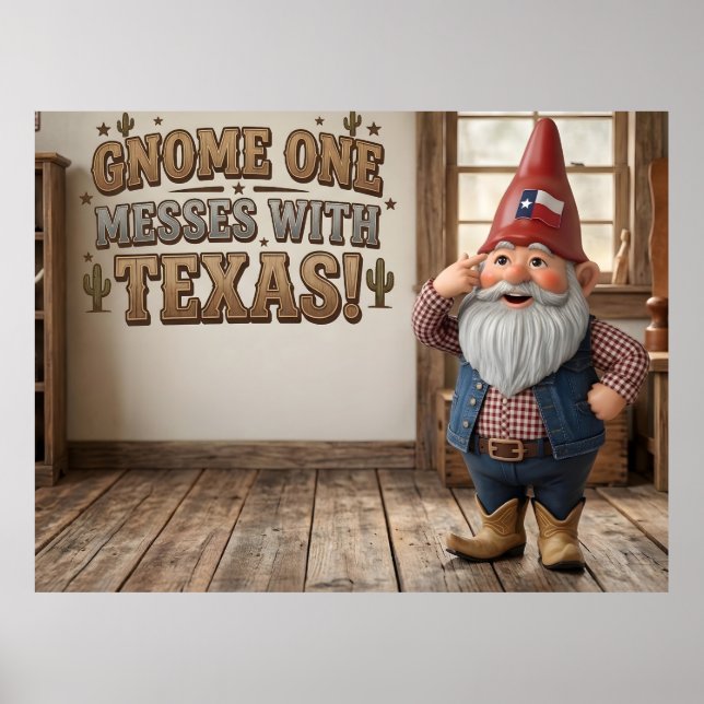 "Gnome One Spielt Mit Texas" Workshop Poster (Vorne)