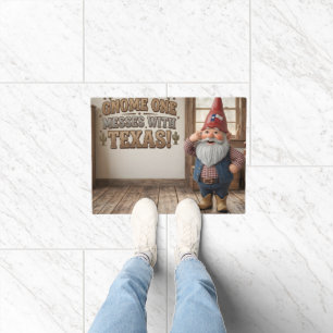 "Gnome One treibt's in Texas" Werkstatt Fußmatte