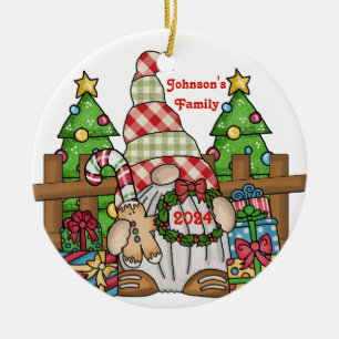 Gnome personalisiert keramik ornament