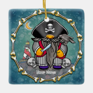 Gnome Pirate Ornament
