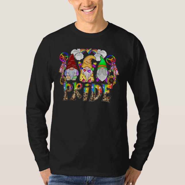 Gnome Pride Leopard LGBT Flag Gay Pride Month Tran T-Shirt (Vorderseite)