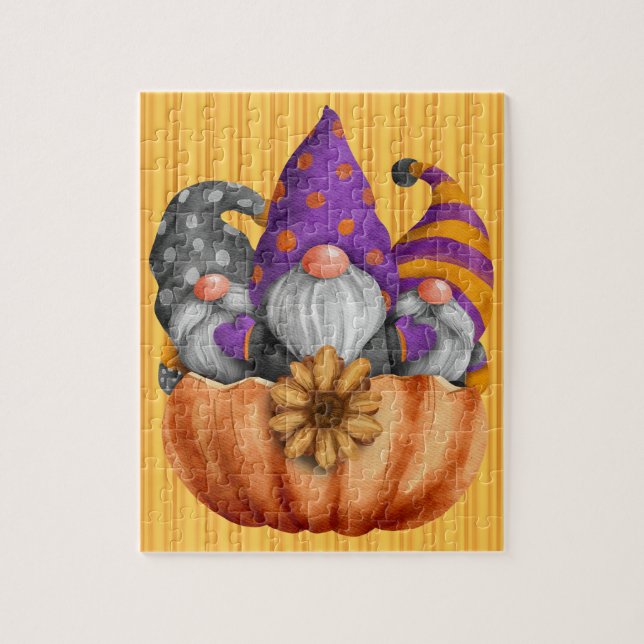 Gnome Pumpkin Trio Puzzle (Vertikal)