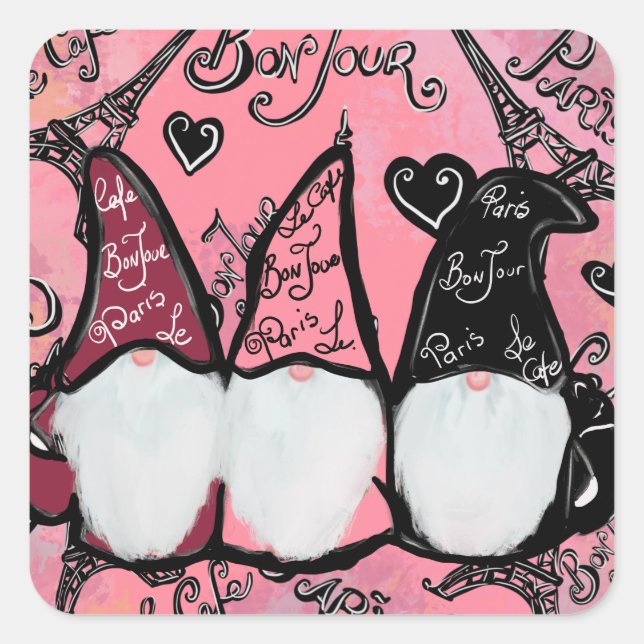 GNOME QUADRATISCHER AUFKLEBER (Vorderseite)