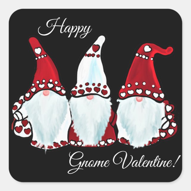 Gnome Quadratischer Aufkleber (Vorderseite)