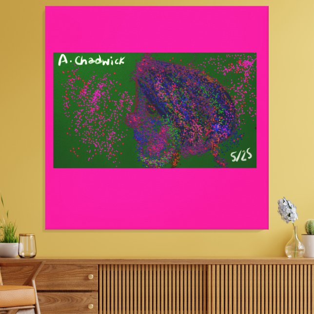 Gnome Quilted Pattern  Leinwanddruck (Insitu (Wohnzimmer))