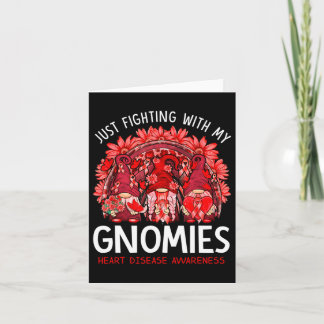 Gnome Rainbow Heart Disease Awareness Ribbon Suppo Karte