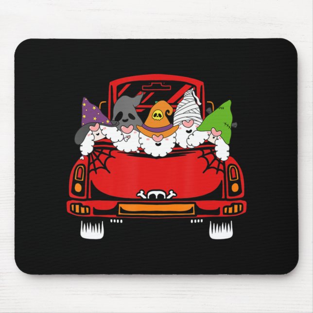 Gnome Riding Car Lazy Halloween Kostüm Ghost Witc Mousepad (Vorne)