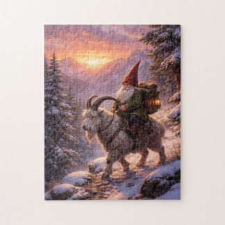 Gnome riding mountain goat puzzle