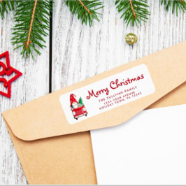 Gnome rote LKW Weihnachtsmarke