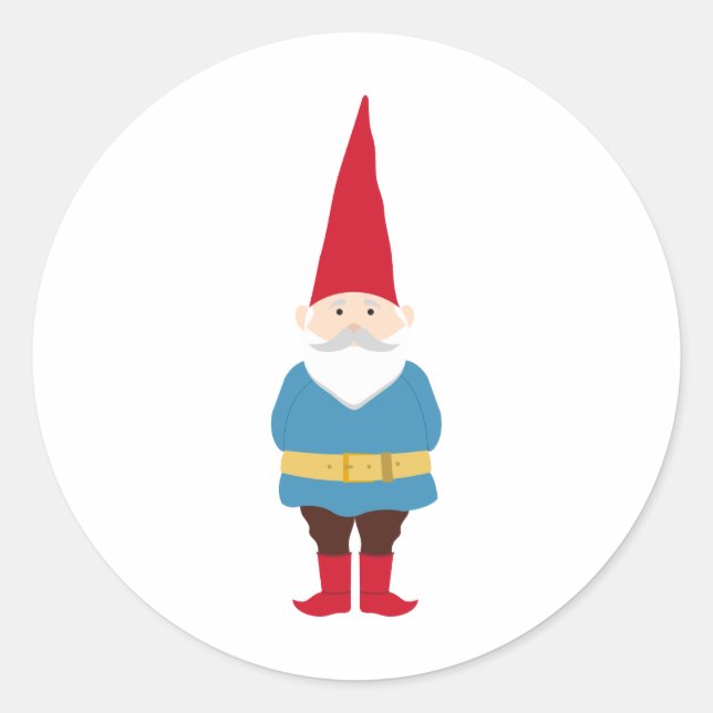 Gnome Runder Aufkleber (Vorderseite)