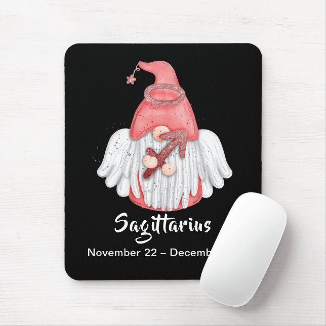 Gnome Sagittarius Astrologie Sign Angel Mousepad (Mit Mouse)
