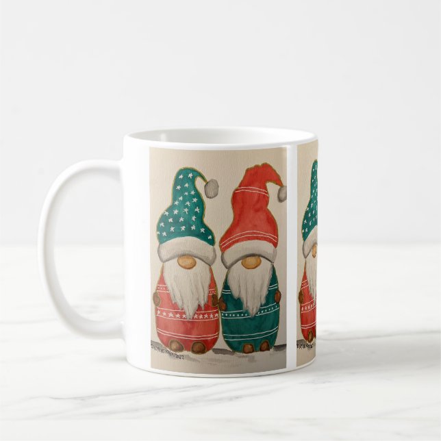 Gnome Santa Couple Kaffeetasse (Links)