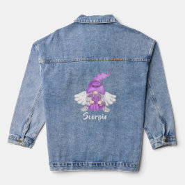 Gnome Scorpio Astrologie Signatur Angel Womens Jeansjacke