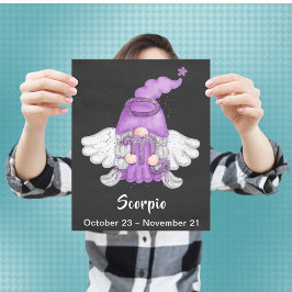 Gnome Skorpio Astrologie Signatur Engel 8" x 10 Po Poster